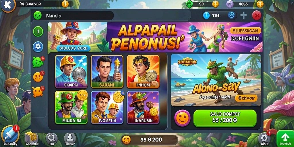 Tampilan awal aplikasi 777WIN yang menarik.