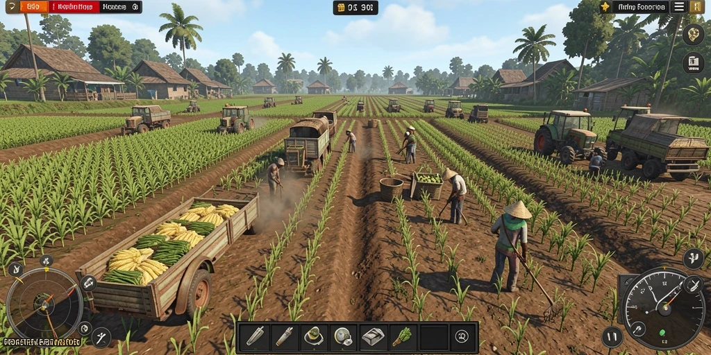 Screenshot menampilkan antarmuka permainan yang modern.