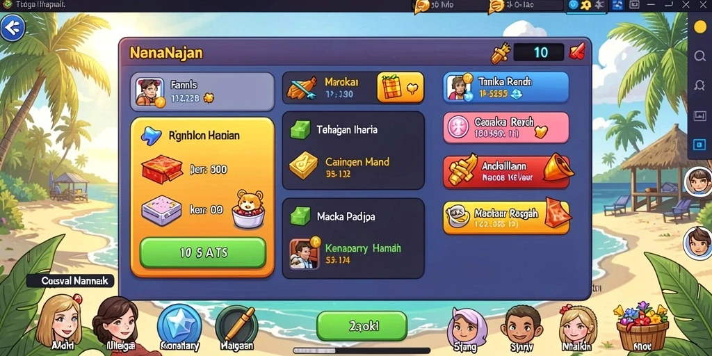 Tampilan antarmuka game yang menarik.