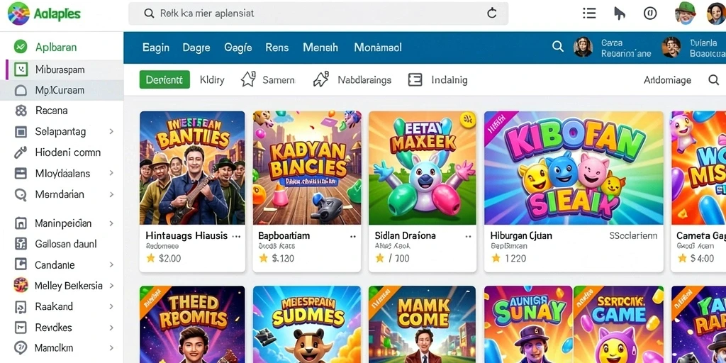 Tampilan utama yang menarik dan intuitif.